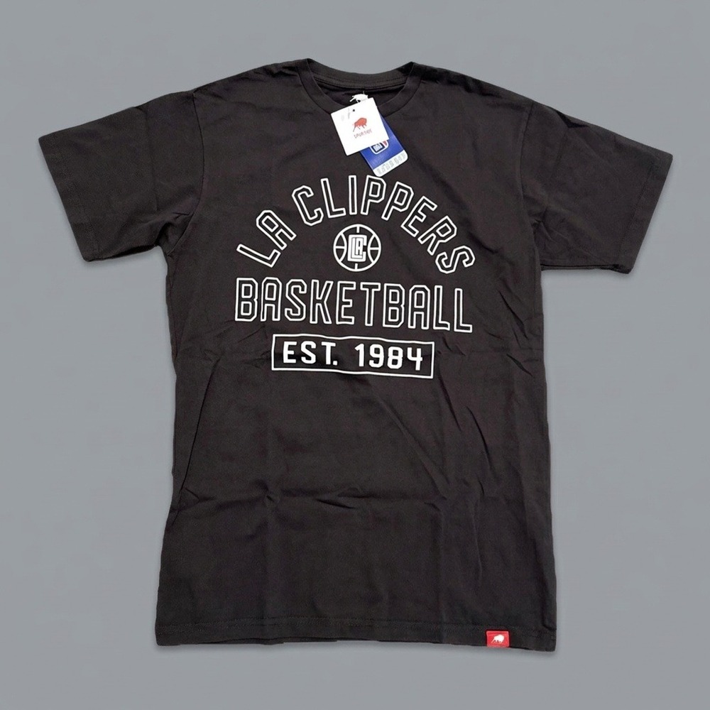 SPORTIQE LA Clippers T-Shirt Mens Small Black Est 1984 NBA Basketball NWT